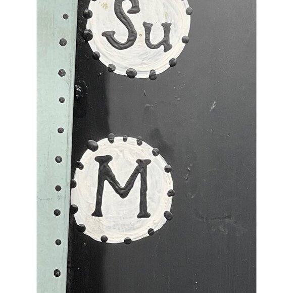 carousel unlimited Days of the week menu chalkboard wood framed hook White READ - Picture 3 of 7
